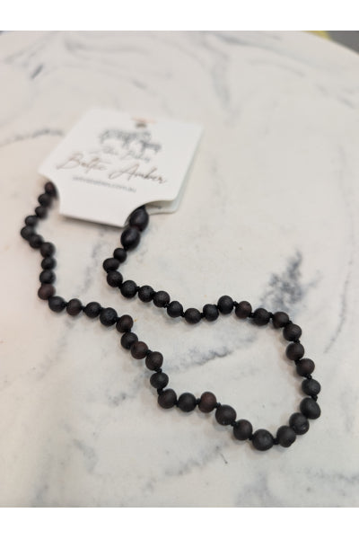 ZB AMBER BABY NECKLACE CHERRY 32CM