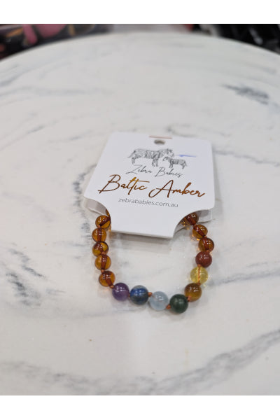 ZB AMBER BABY BRACELET CHAKRA 14CM