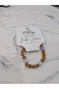 ZB AMBER BABY BRACELET COGNAC + AQU 14CM