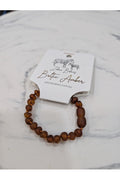ZB AMBER BABY BRACELET COGNAC RAW 14CM